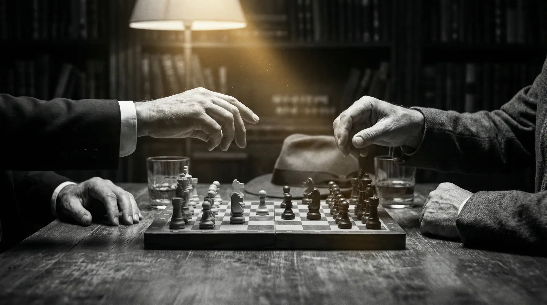 皇涩网站大全 艺术探索系列 - 非线性叙事，棋盘上的对弈象征命运的交错